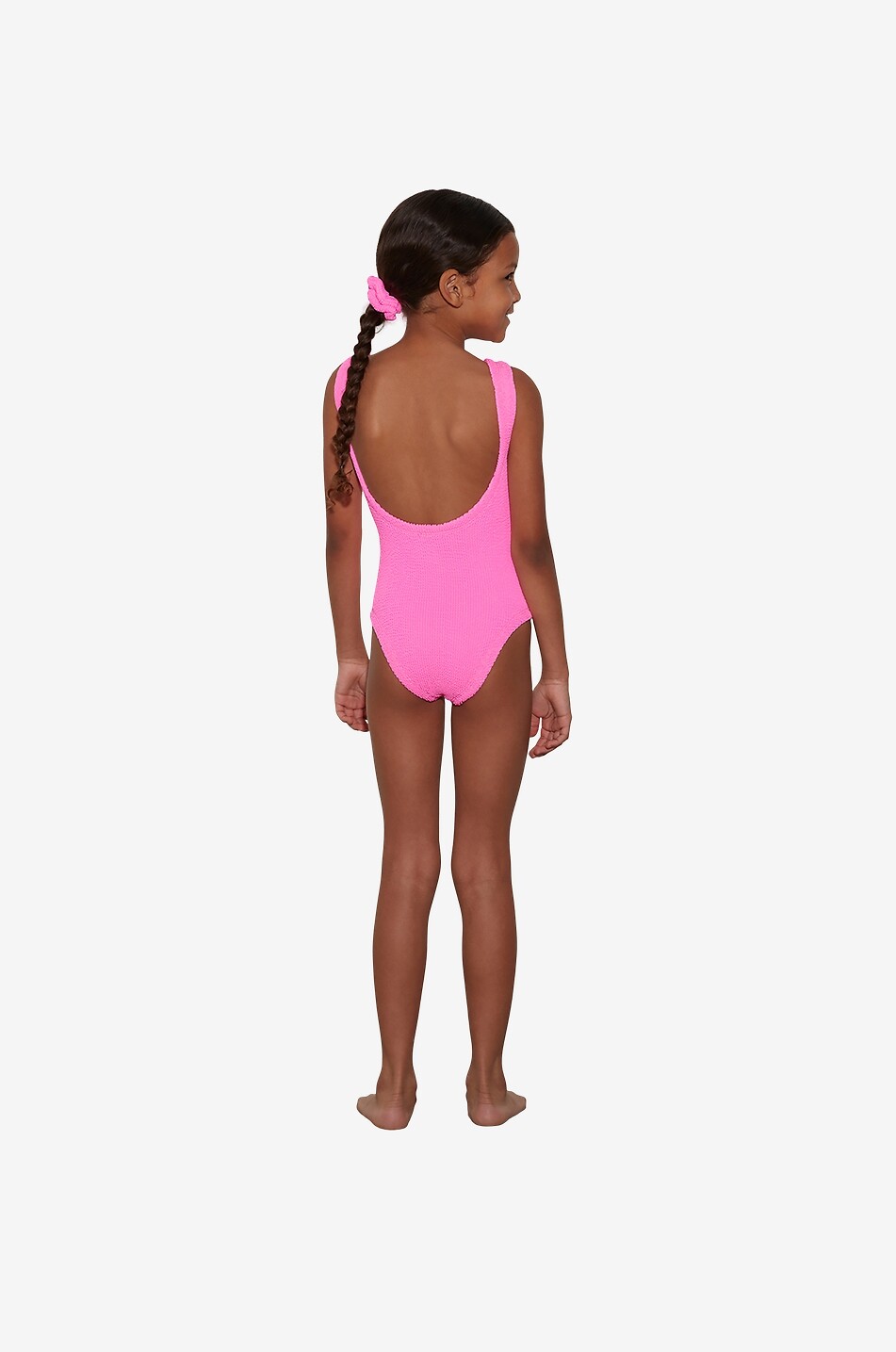 HUNZA G Classic girl's one-piece extensible swimsuit Girl PINK 3