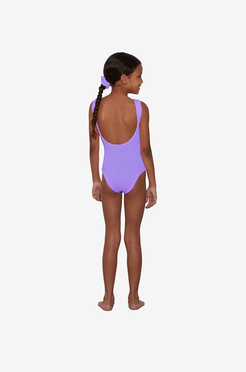 HUNZA G Classic girl's one-piece extensible swimsuit Girl LIGHT PURPLE 3