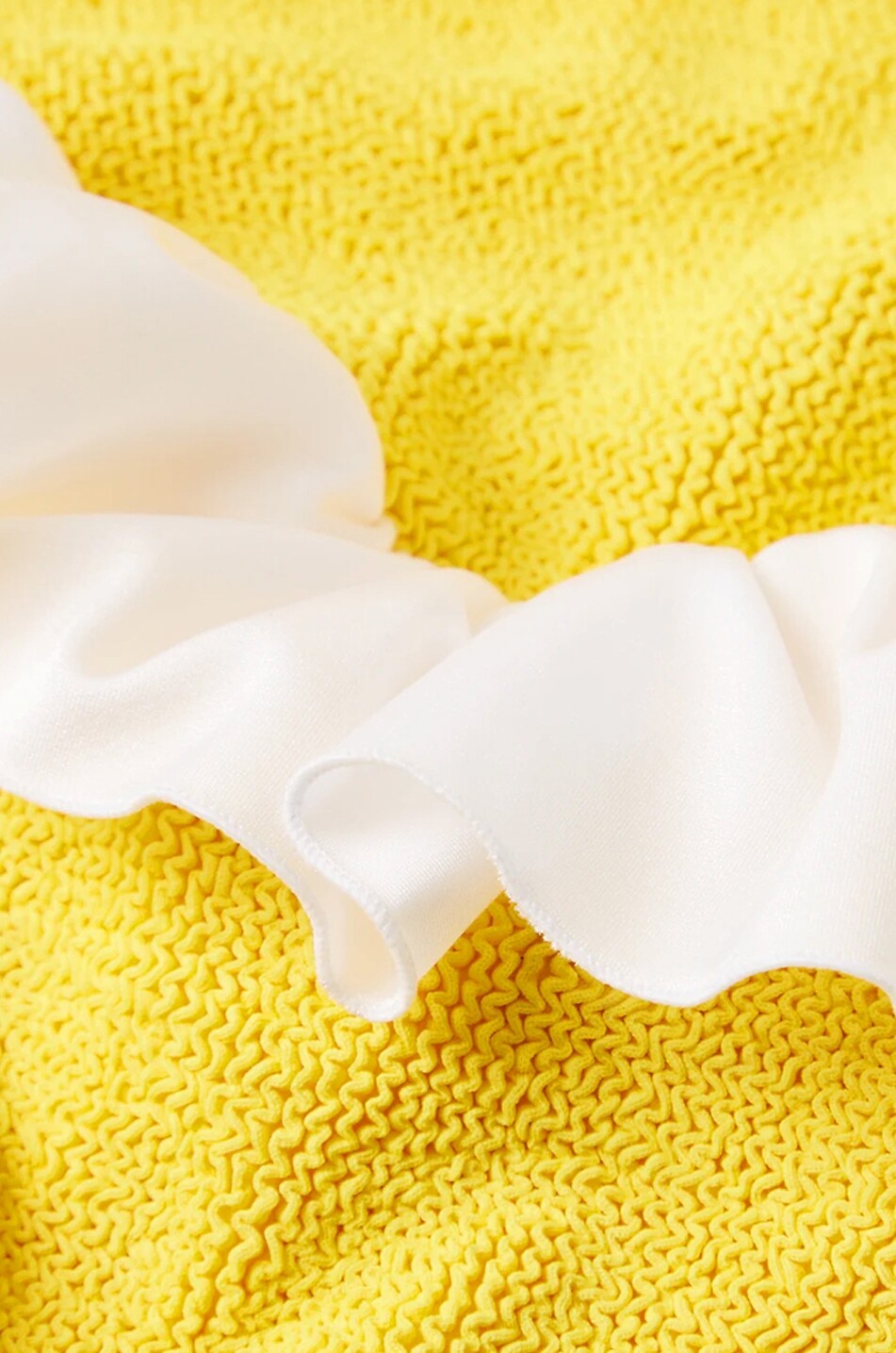 HUNZA G Denise girl's ruffled swimsuit Girl YELLOW 2