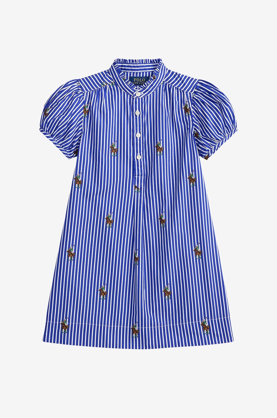All-Over Pony striped girls' shirt dress