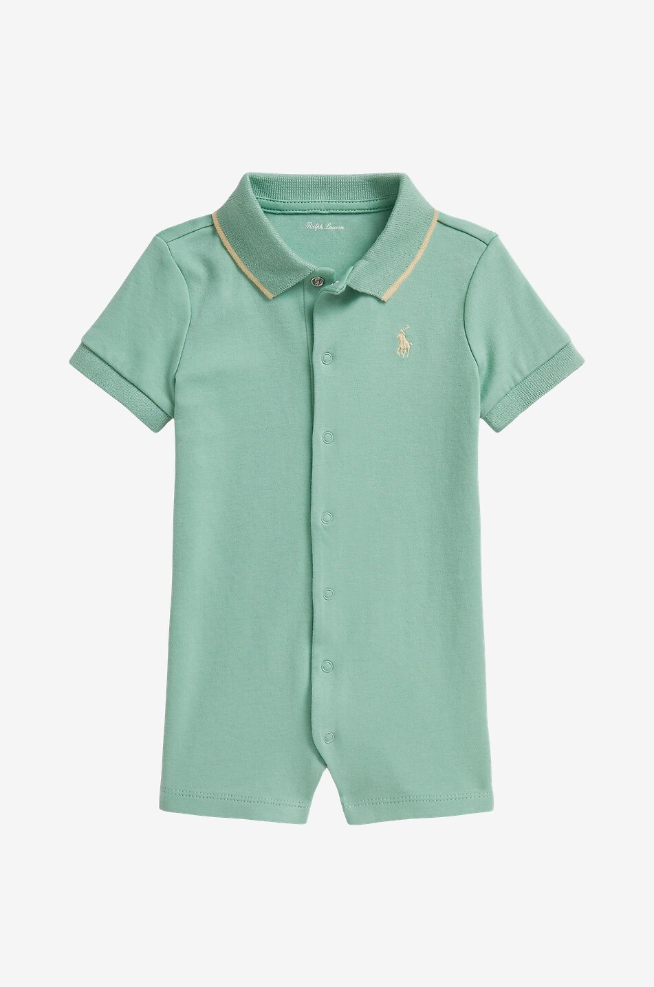 POLO RALPH LAUREN Pony cotton jersey polo styée baby playsuit Baby LIGHT BLUE 1
