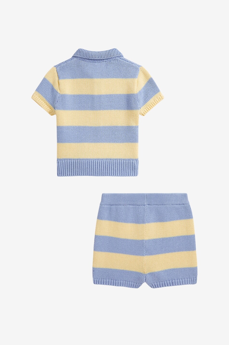 POLO RALPH LAUREN Pony striped knit polo shirt and shorts set Baby MULTI COLOURED 2