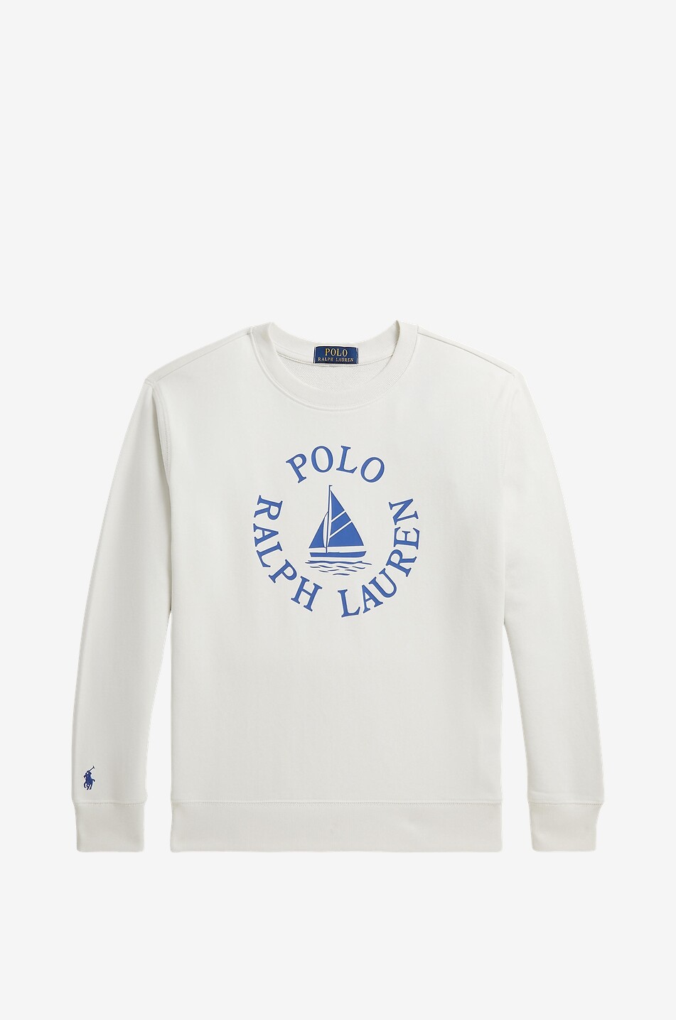 POLO RALPH LAUREN POLO RALPH LAUREN Sailboat boys' crewneck sweatshirt Boy WHITE 1
