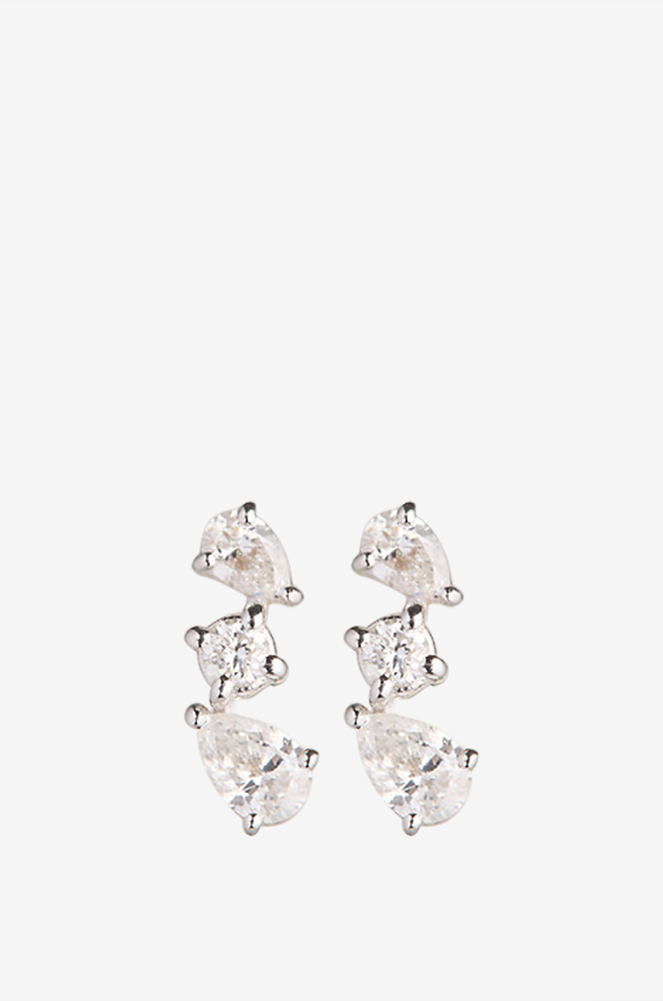 RITA CHRISTENSEN Mono clou d'oreilles en or blanc et diamants Elf 3 Femme BLANC 1