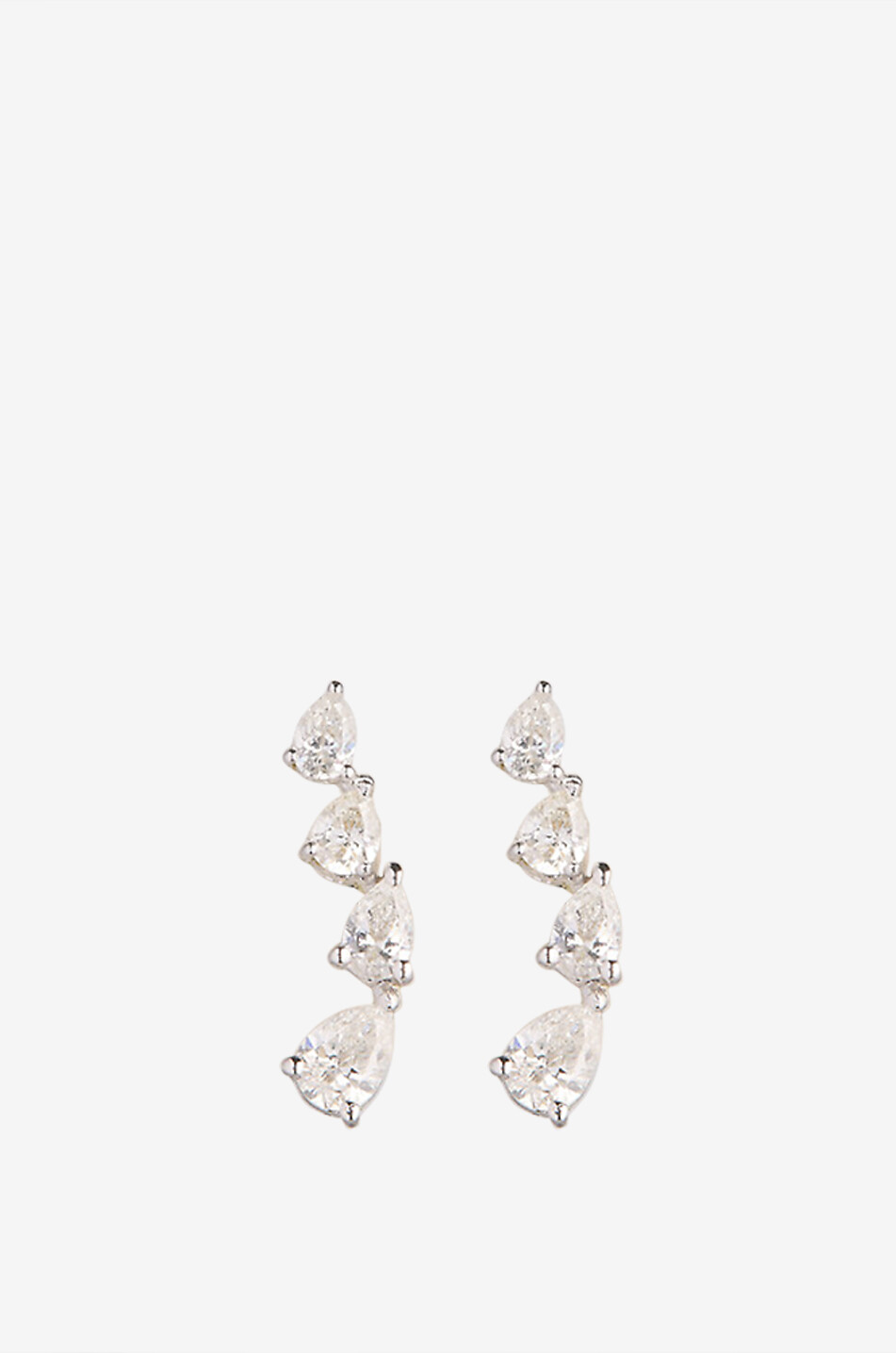 Mono clou d'oreilles en or blanc et diamants Elf 4