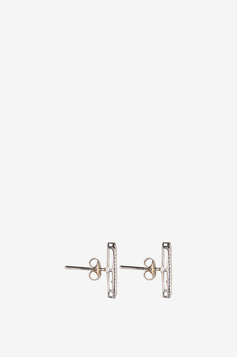 RITA CHRISTENSEN Mono clou d'oreilles en or blanc et diamants Lotus Femme BLANC 2