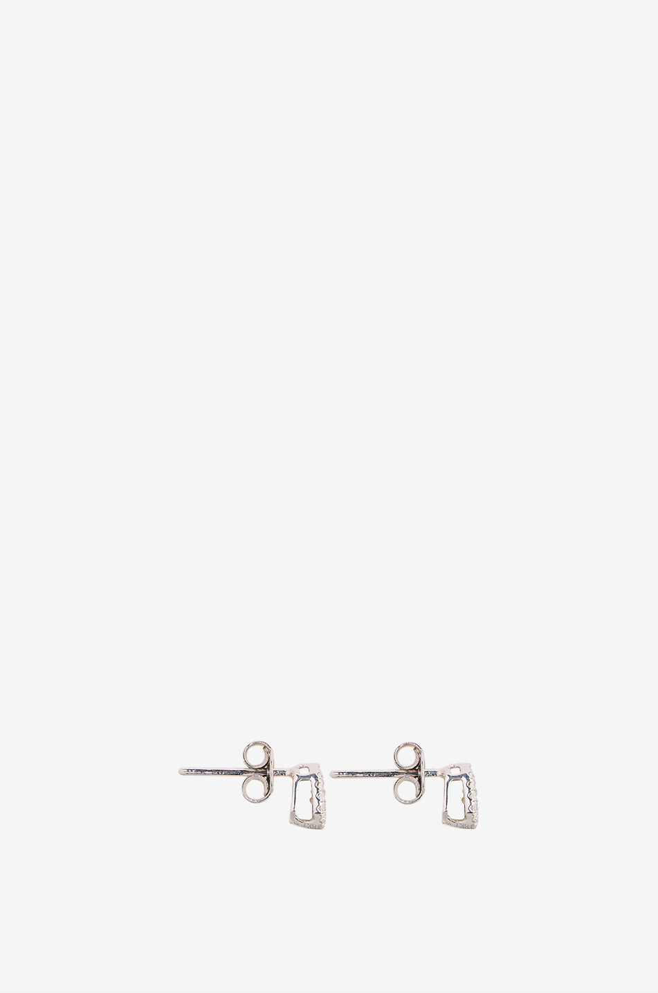 RITA CHRISTENSEN Mono clou d'oreilles en or blanc et diamants Mini Lotus Femme BLANC 2
