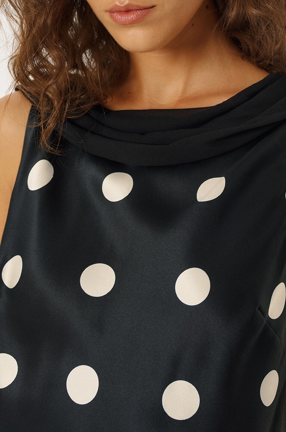 REFORMATION Jonelle polka-dot satin backless short dress Women MULTI COLOURED 6