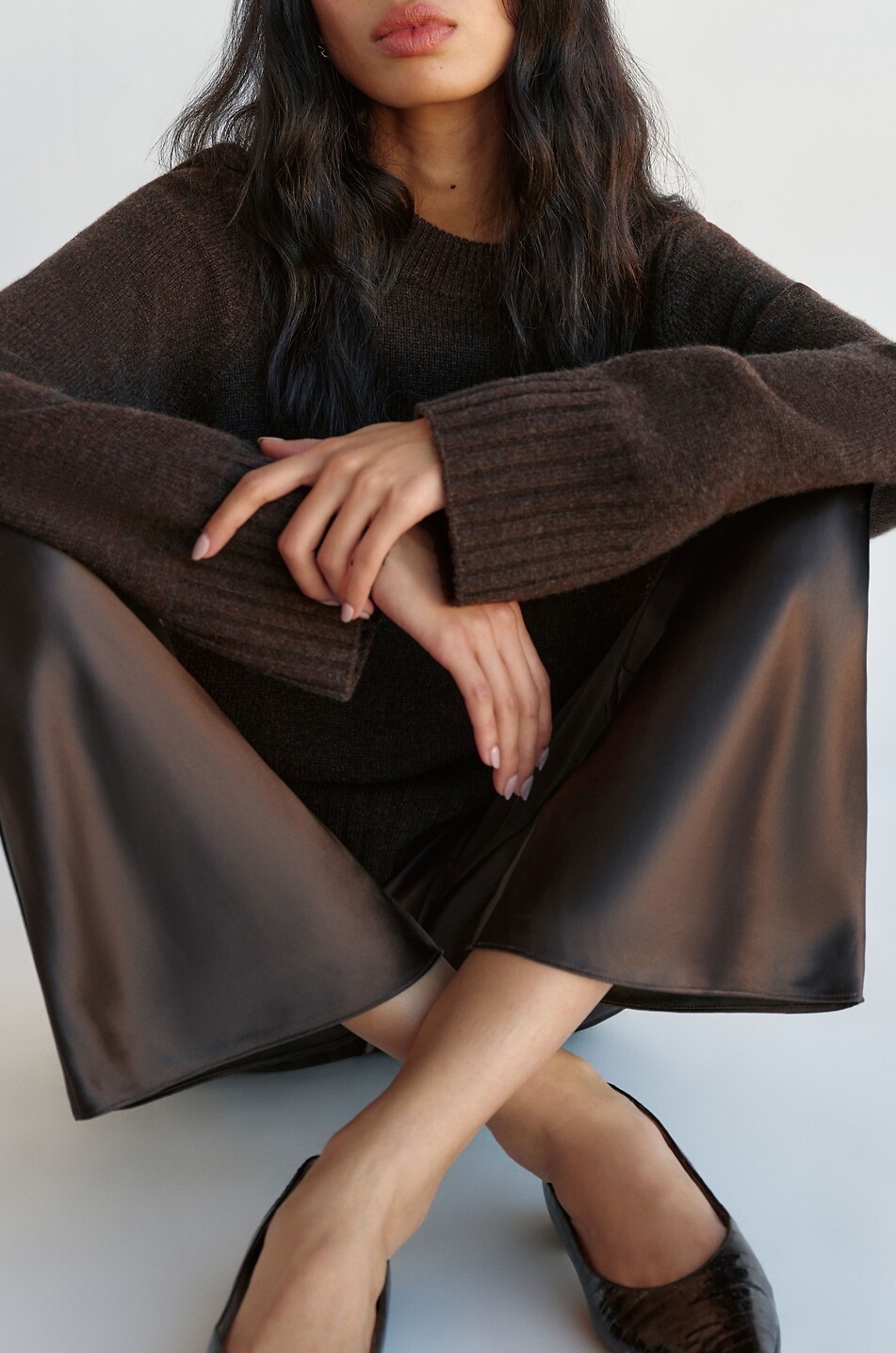 REFORMATION Oversize Pullover aus Kaschmir mit Rundhalsausschnitt Cove Damen BRAUN 5