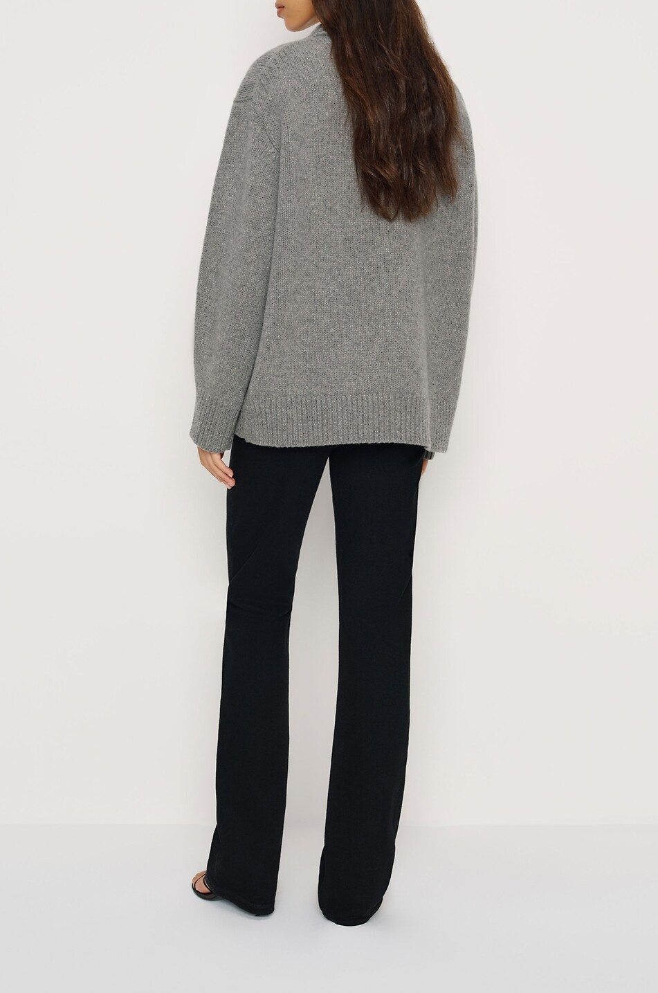 REFORMATION Jo oversized merino wool crewneck jumper Women GREY 4