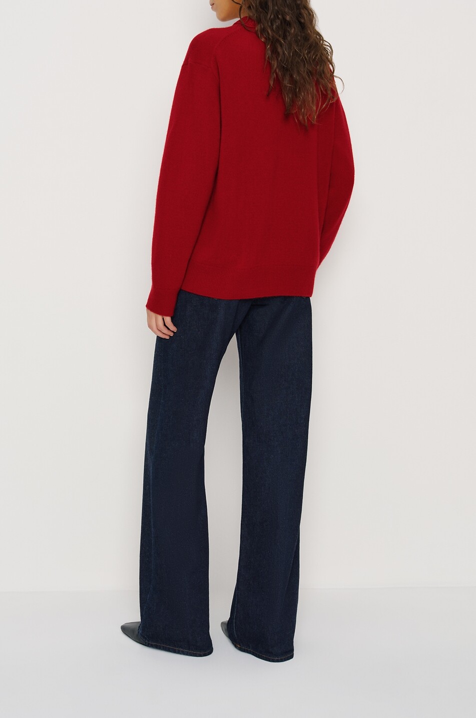 REFORMATION Fabian recycled wool crewneck jumper Women DARK RED 3