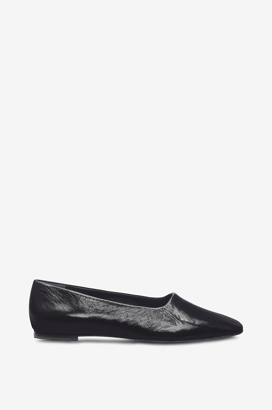 Inez crinkle-effect patent leather ballet flats