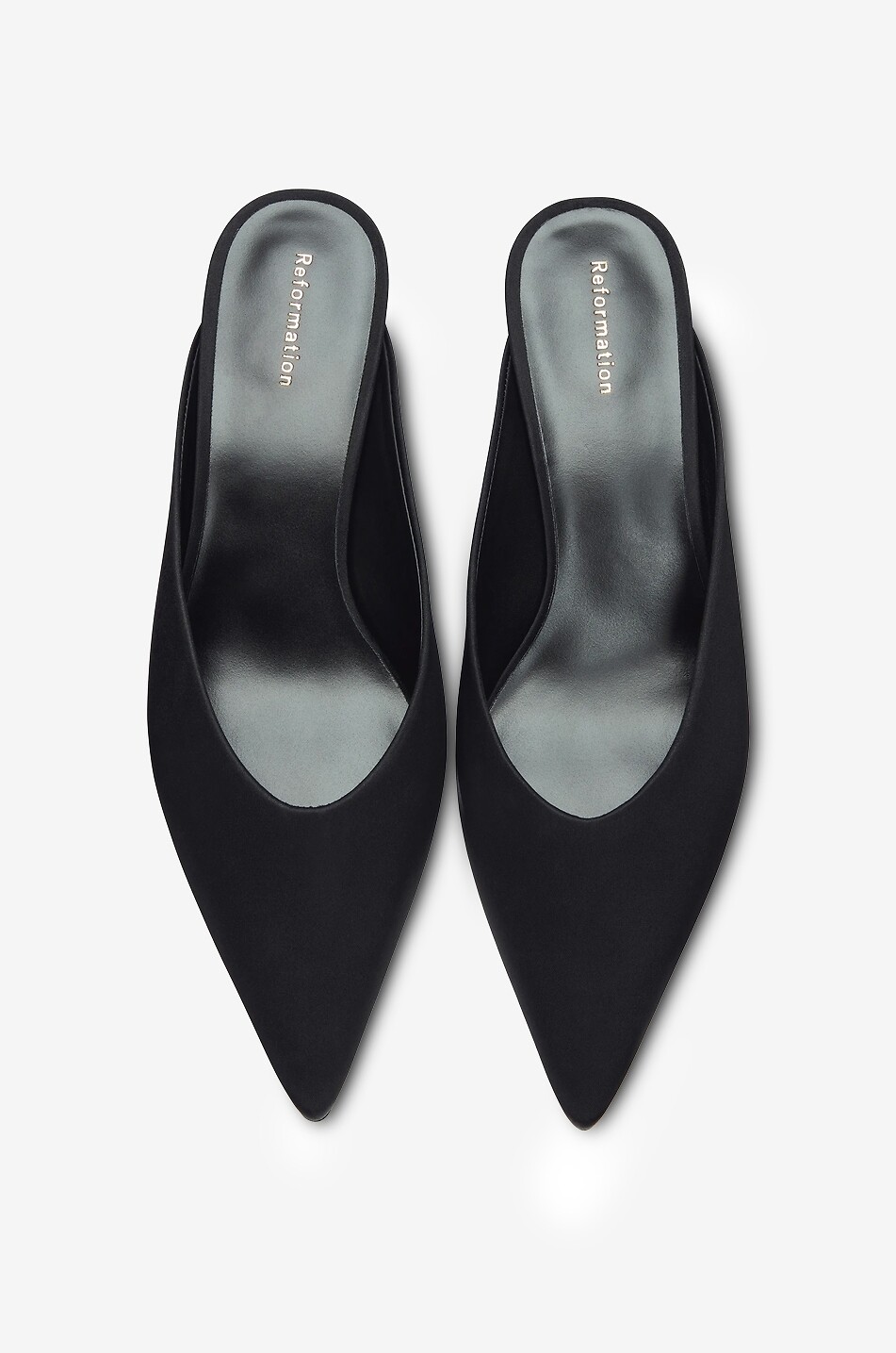 REFORMATION Stoff-Pantoletten mit Keilabsatz Marilyn 50 Damen SCHWARZ 4