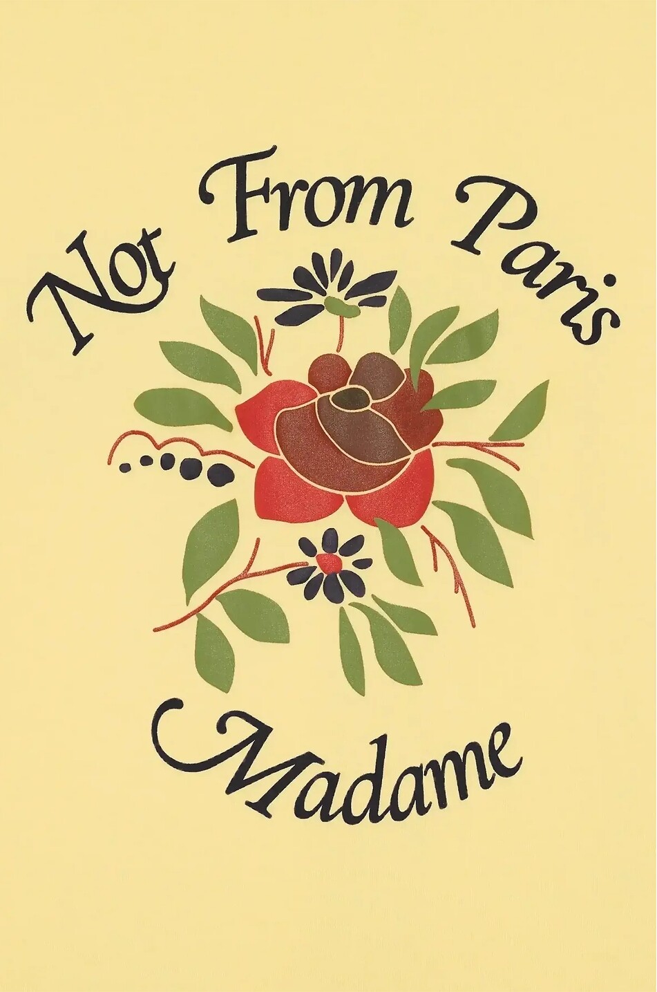 DROLE DE MONSIEUR T-shirt à col rond en coton jersey Le Slogan Rose Homme JAUNE 3