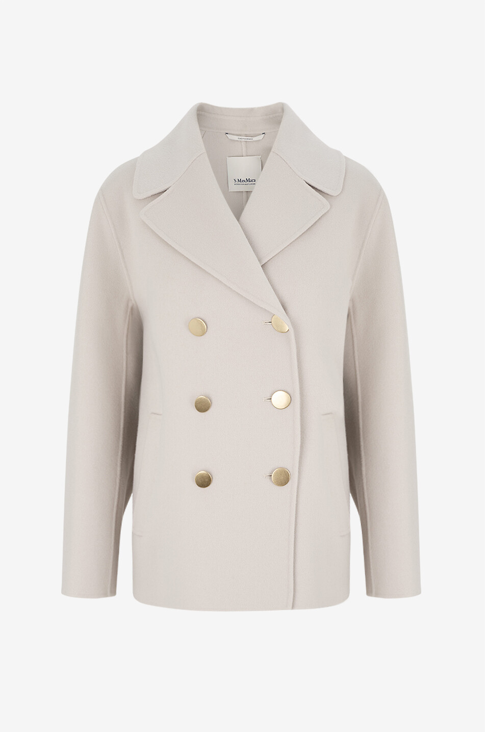 Margot double-breasted double-face wool short coat