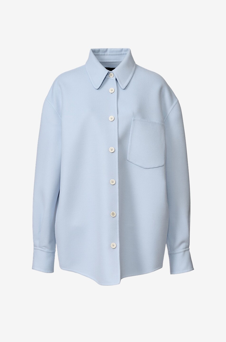 FABIANA FILIPPI Surchemise longue en laine double-face Femme BLEU CLAIR 1