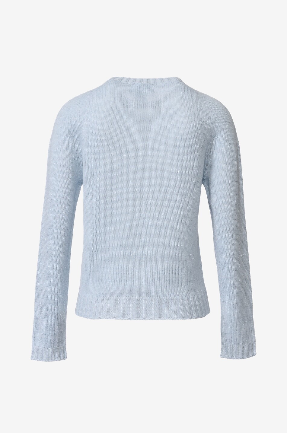 FABIANA FILIPPI Pull à col rond en fil Platinum et lurex Femme BLEU CLAIR 2
