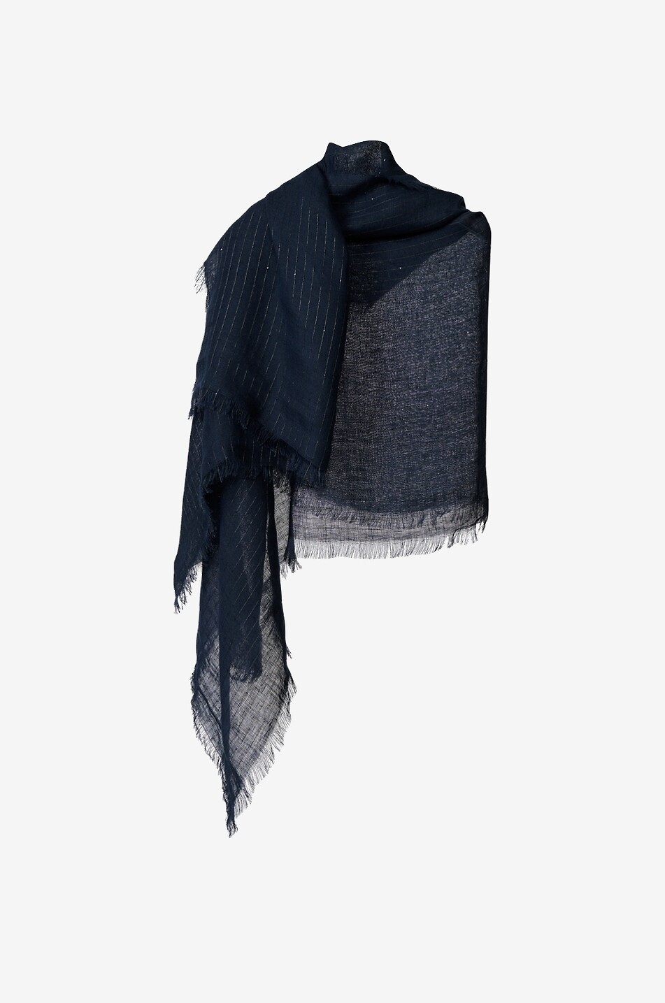 マリナリナルディ MARINA RINALDI STOLE Celebre rectangular jersey stole - MARINA RINALDI - DARK BLUE