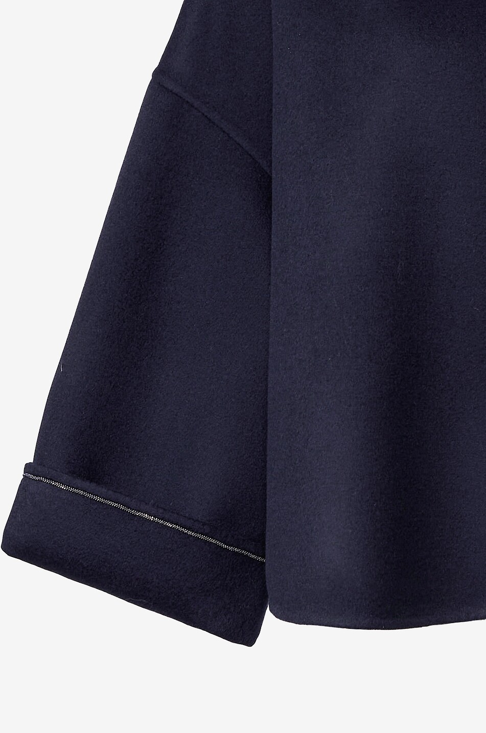 FABIANA FILIPPI Boxy short double-face wool coat with stand-up collar Women DARK BLUE 7