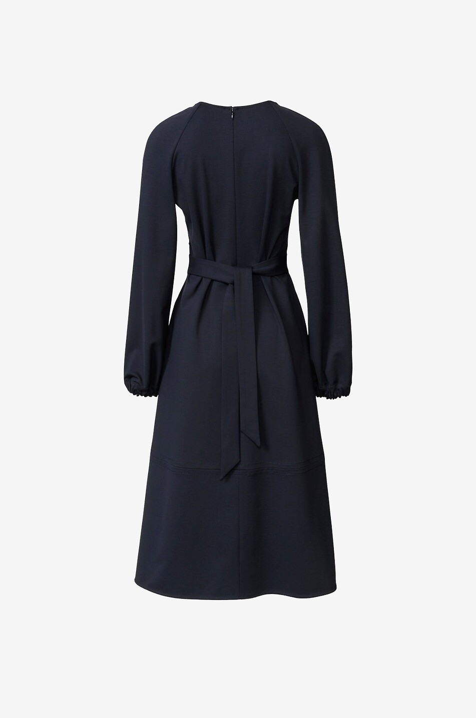 FABIANA FILIPPI Midi-Wickelkleid mit Puffärmeln aus Jersey Damen DUNKELBLAU 2