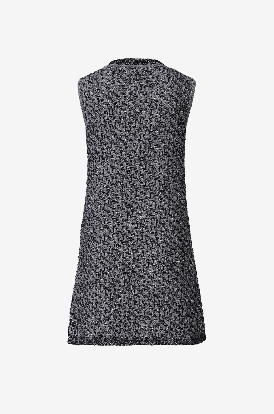 Sequin tweed sleeveless mini dress - FABIANA FILIPPI - DARK BLUE - Bongnie