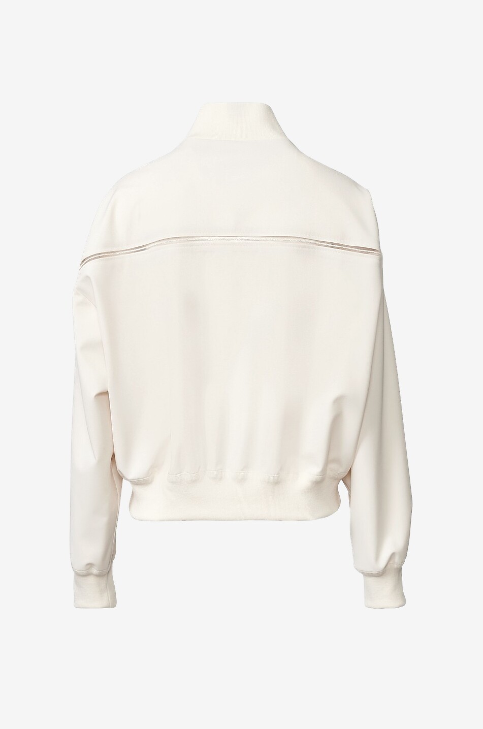 Techno tailoring bomber jacket with filo diamanté cut-out