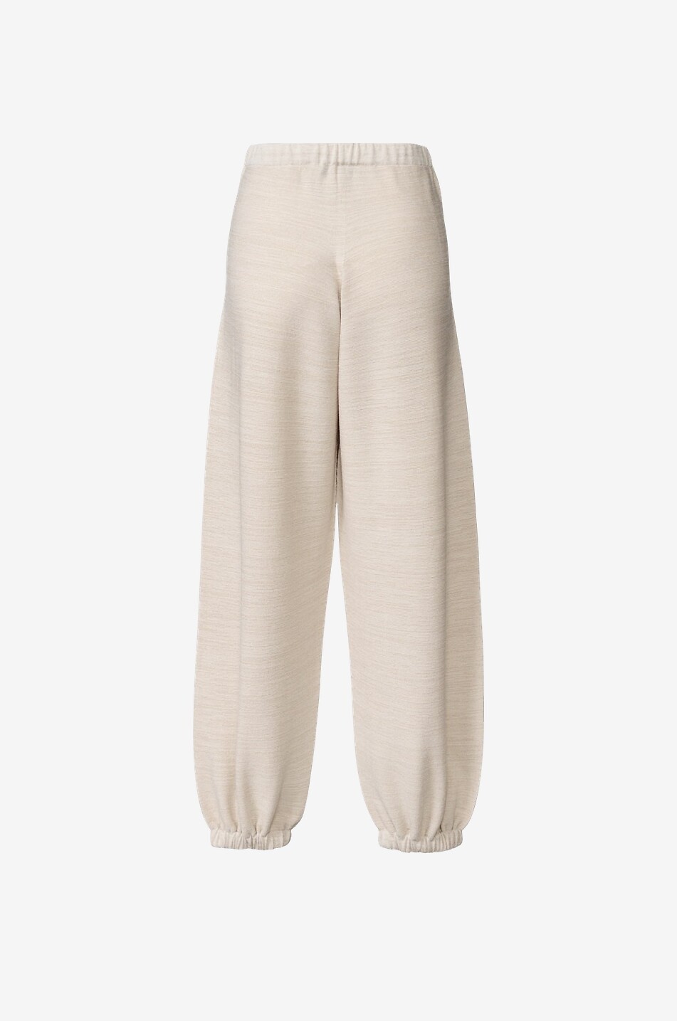 FABIANA FILIPPI Pantalon de jogging en maille de laine vierge mélangée et lurex Femme BLANC CASSE 2