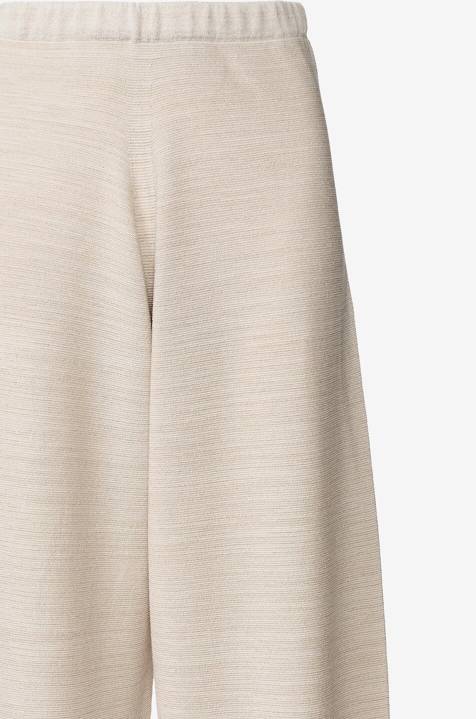 FABIANA FILIPPI Pantalon de jogging en maille de laine vierge mélangée et lurex Femme BLANC CASSE 3