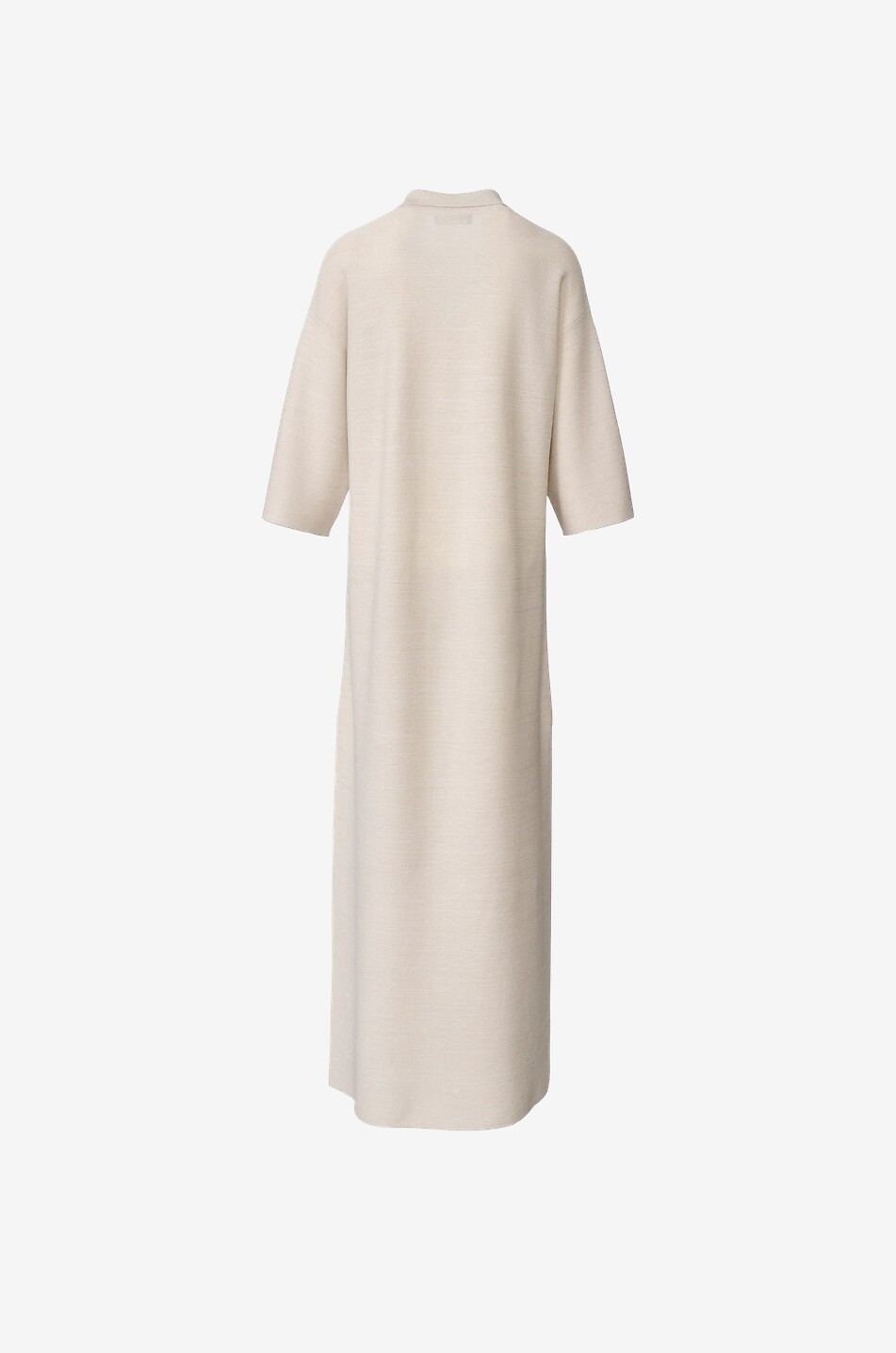 FABIANA FILIPPI Lurex and wool blend long knit polo dress Women EGGSHELL 2