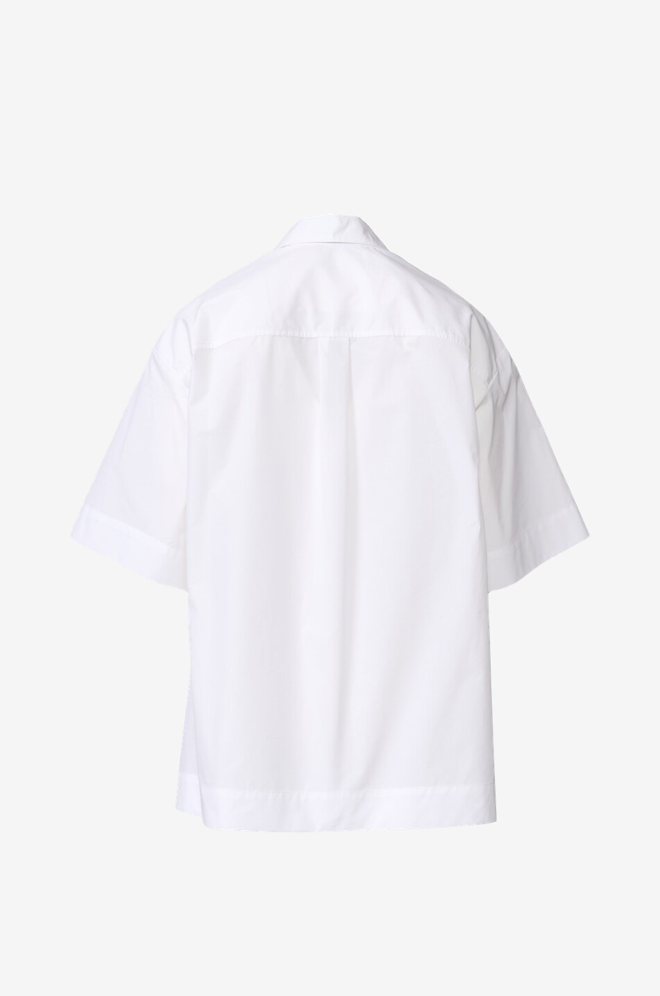 FABIANA FILIPPI Kurzarm-Oversize-Hemd aus Popeline und Tüll Filo Diamanté Damen CREMEFARBEN 2