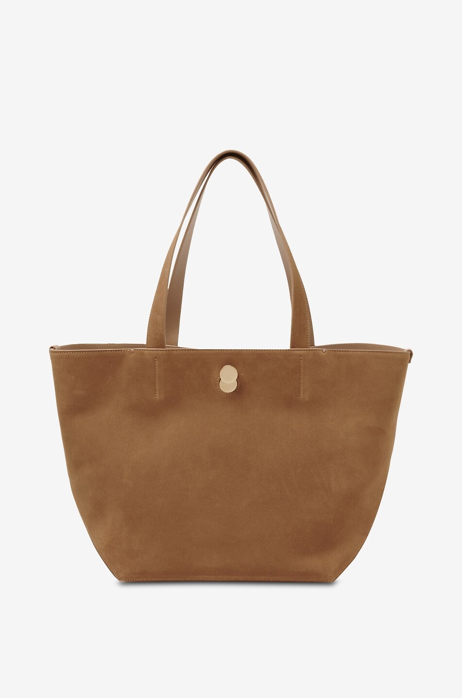 FABIANA FILIPPI Eclissi trapezoid suede tote bag Women COGNAC 1