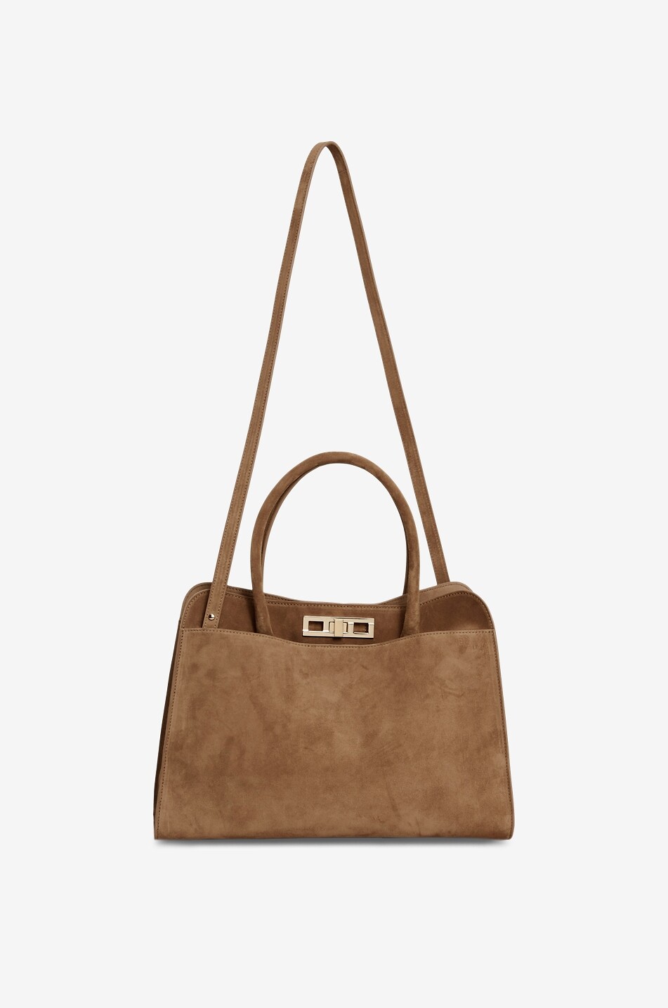 Sac à main trapèze en daim Medium