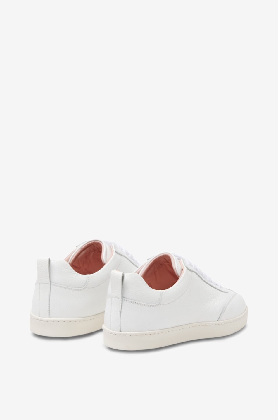 FABIANA FILIPPI Filo Diamanté grained leather low-top lace-up sneakers Women WHITE 4