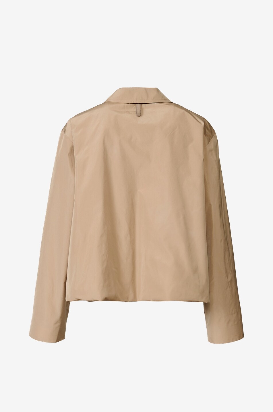 FABIANA FILIPPI Satin sheen nylon A-line lightweight jacket Women BEIGE 2