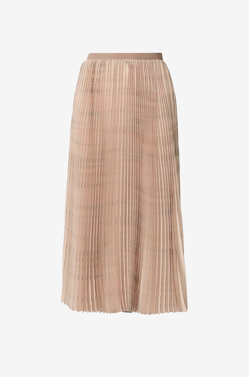 FABIANA FILIPPI Jupe midi plissée en crêpe bicolore Femme BEIGE 1