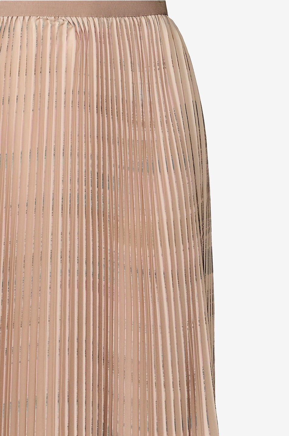 FABIANA FILIPPI Jupe midi plissée en crêpe bicolore Femme BEIGE 3