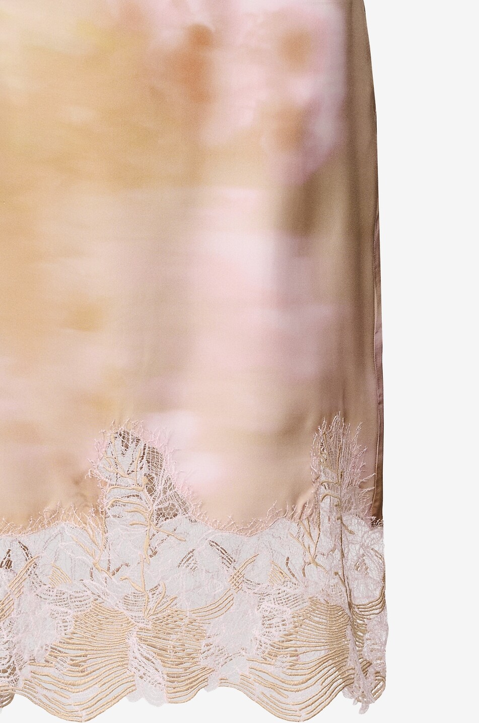 FABIANA FILIPPI Tie and Dye silk mid-length skirt Women BEIGE 3