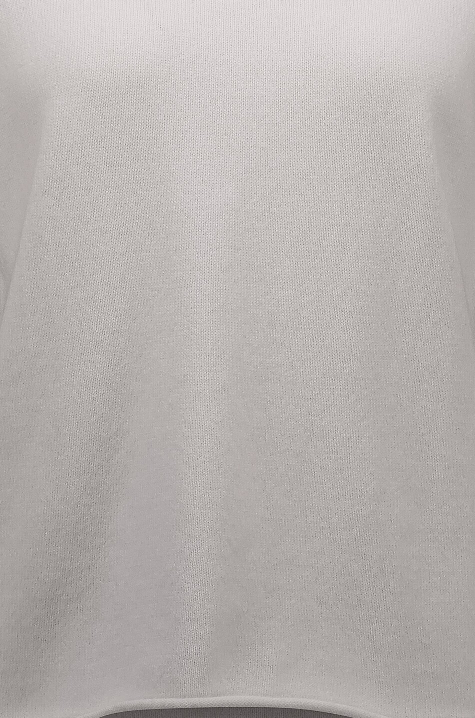 ALLUDE Pull fin à col bateau en coton et cachemire Femme GRIS CLAIR 4