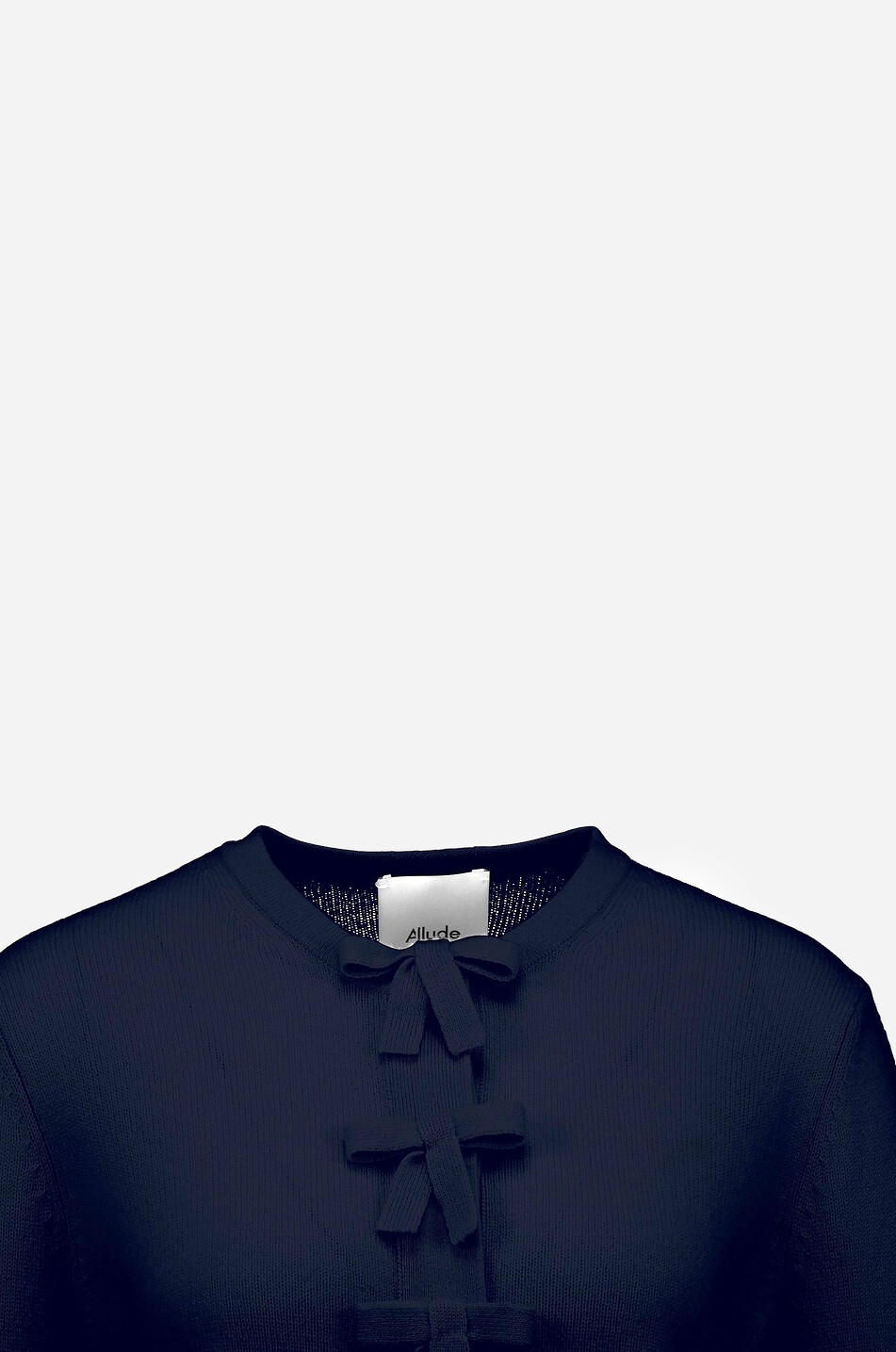 ALLUDE Cardigan mit Rundhalsausschnitt aus Kaschmir mit Schleifenverschluss Damen DUNKELBLAU 3