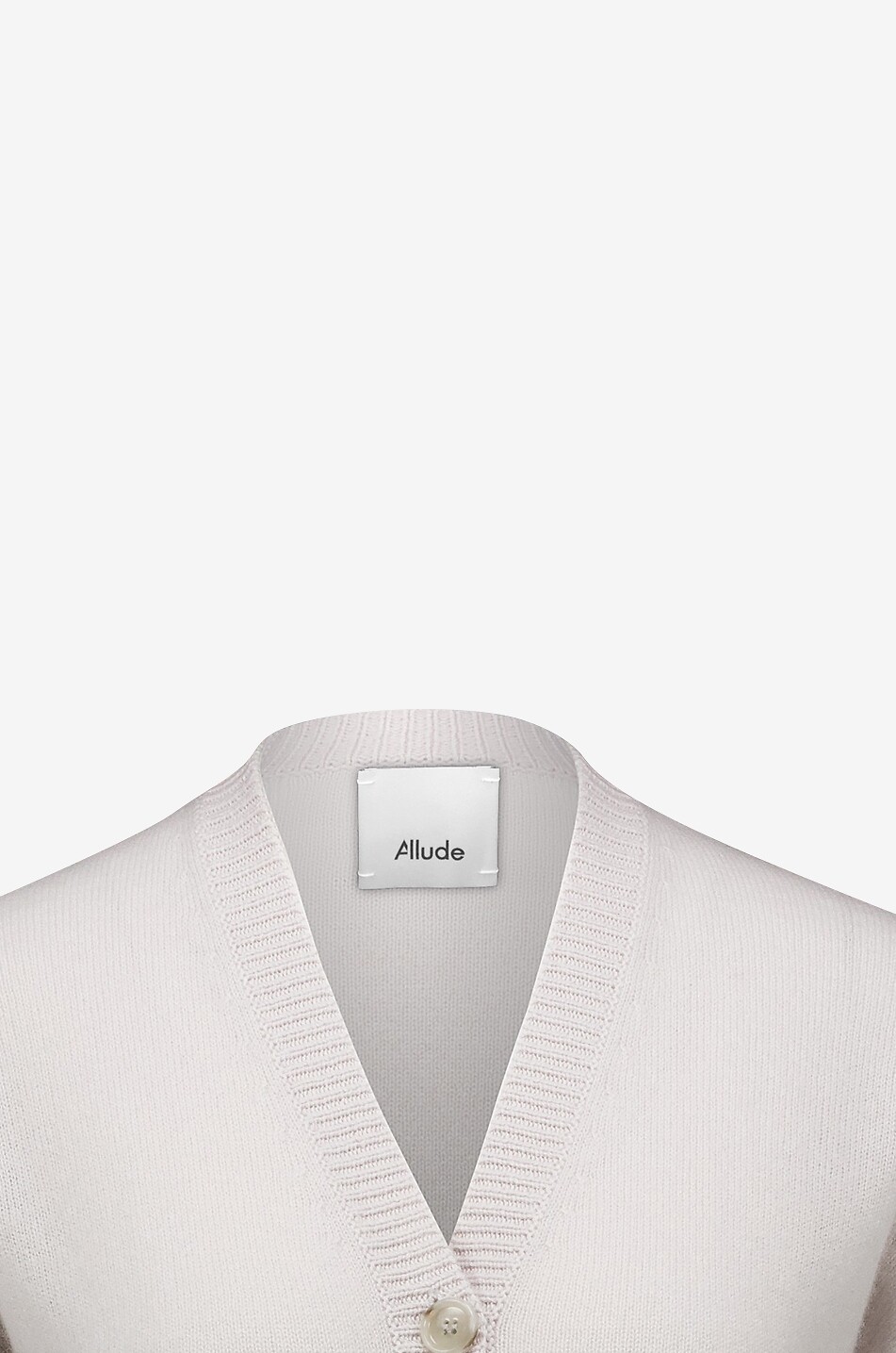 ALLUDE Cardigan boutonné en cachemire à col V et poches Femme GRIS CLAIR 3
