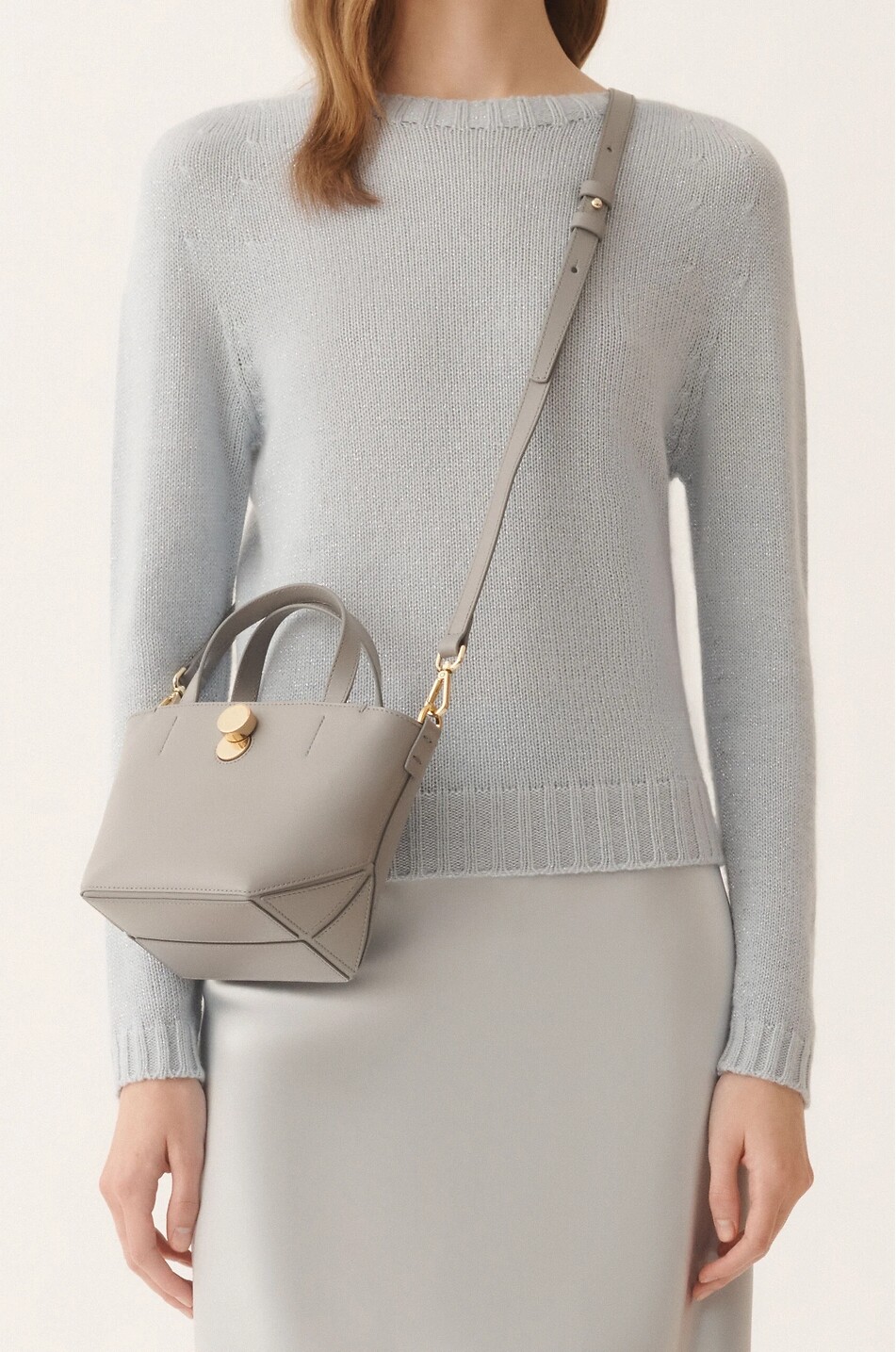 FABIANA FILIPPI Shopper aus Wildleder Eclissi Mini Damen HELLBLAU 3