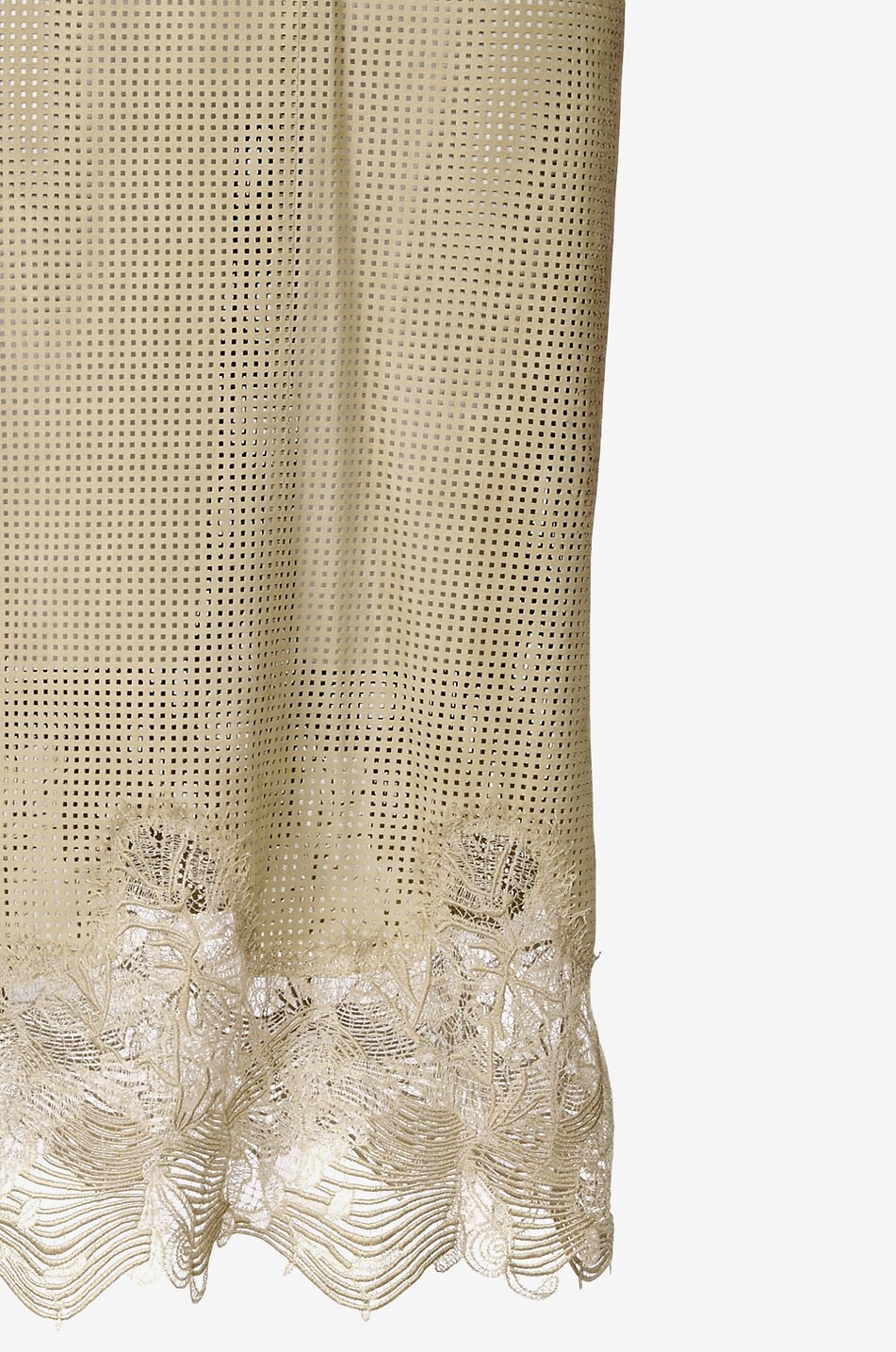 FABIANA FILIPPI Mid-length perforated suede pencil skirt Women BEIGE 3