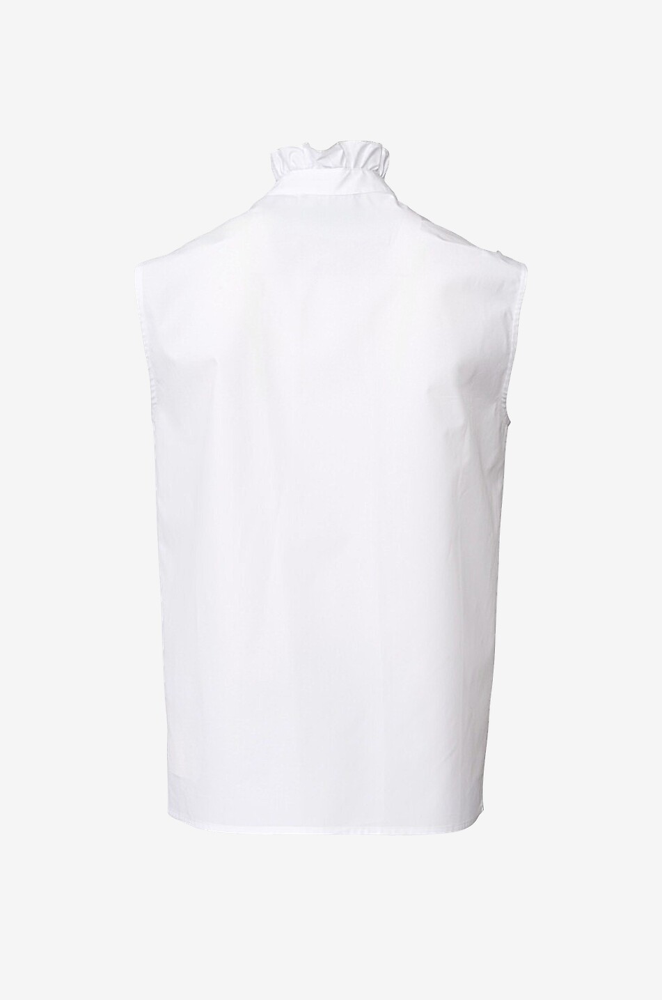 FABIANA FILIPPI Chemise sans manches en popeline à volants Femme BLANC 2