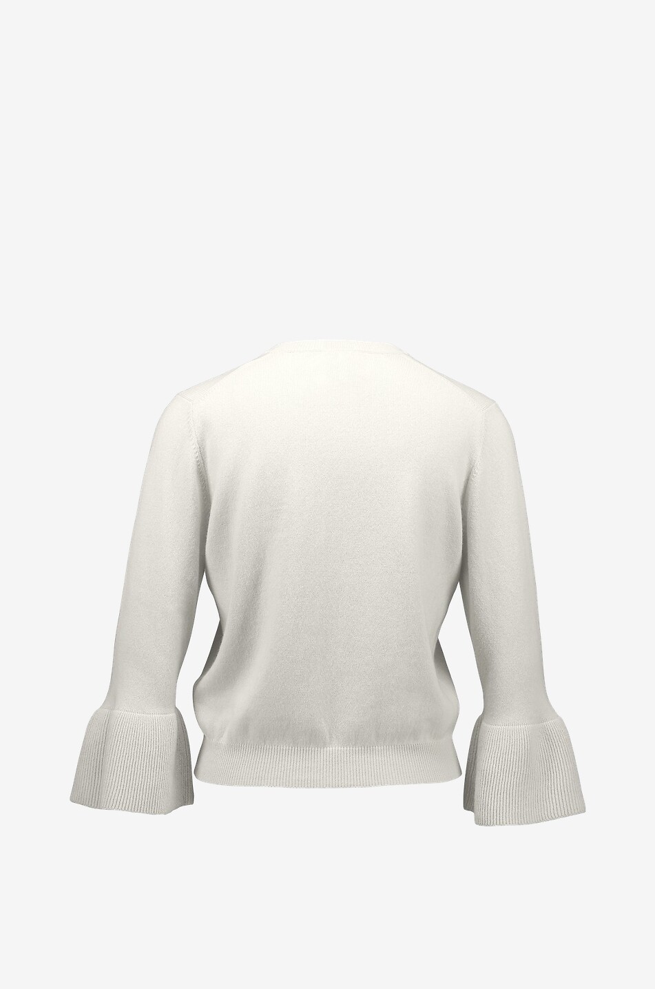ALLUDE Pullover mit Rundhalsausschnitt und ausgestellten Ärmeln aus Wolle und Kaschmir Damen CREMEFARBEN 2