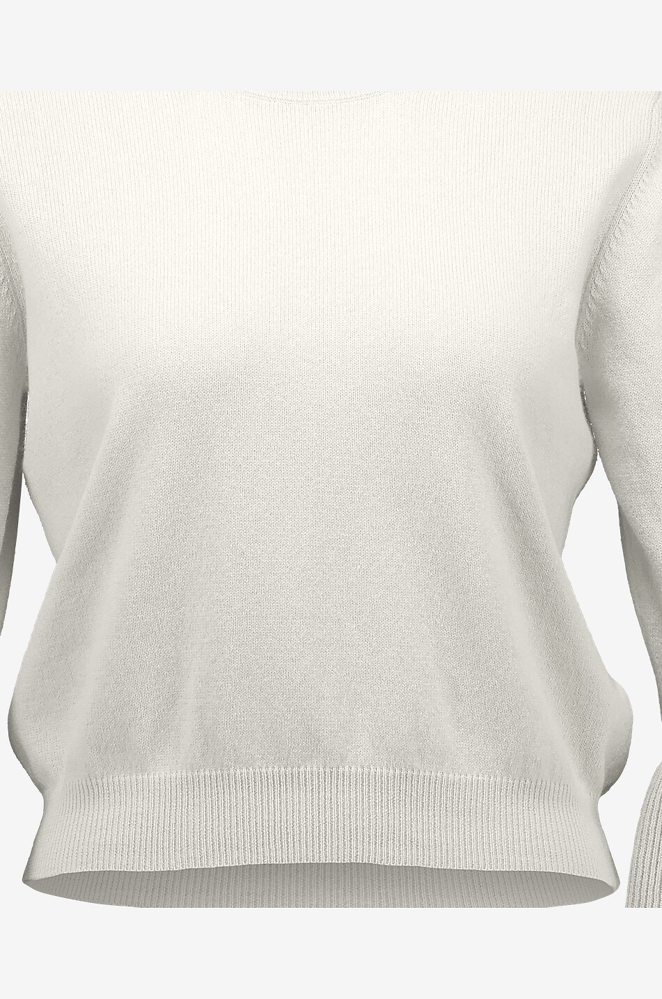 ALLUDE Pullover mit Rundhalsausschnitt und ausgestellten Ärmeln aus Wolle und Kaschmir Damen CREMEFARBEN 4
