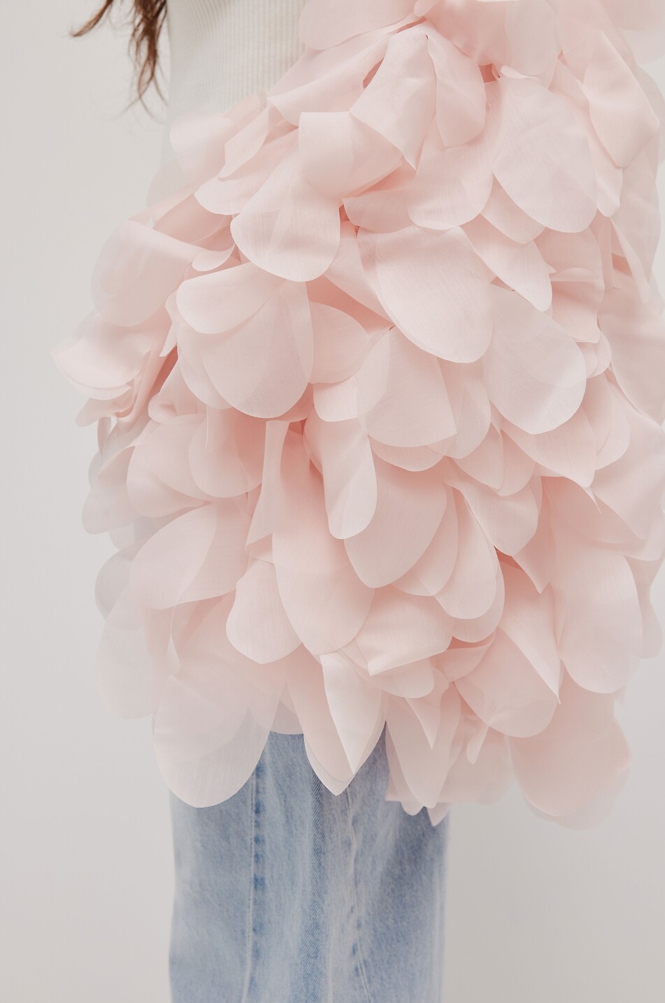 AJE Cape en mousseline effet pétals Lyric Femme ROSE CLAIR 5