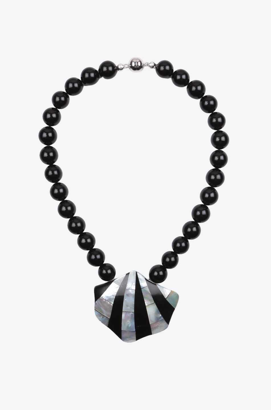 JULIETTA Collier en onyx orné d'un pendentif coquillage Maris Femme NOIR 1