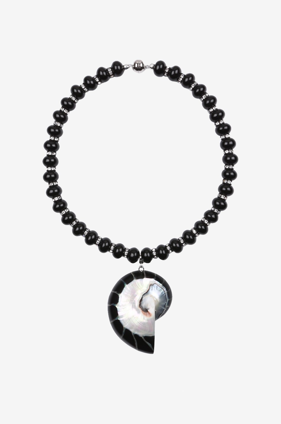 JULIETTA Collier en onyx orné d'un pendentif coquillage Riva Femme NOIR 1