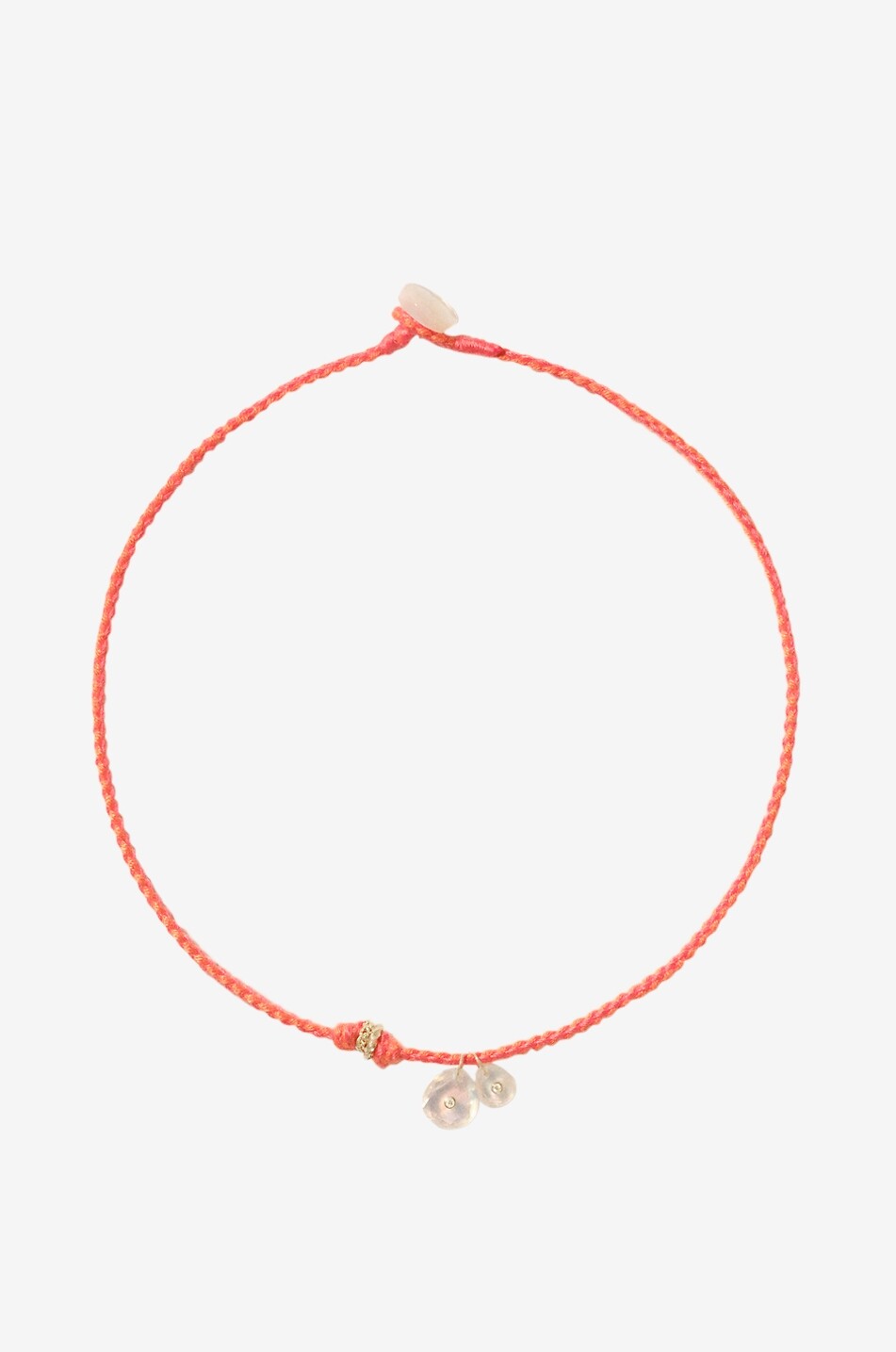 Cordelhalskette mit Diamanten Holi Moonstone