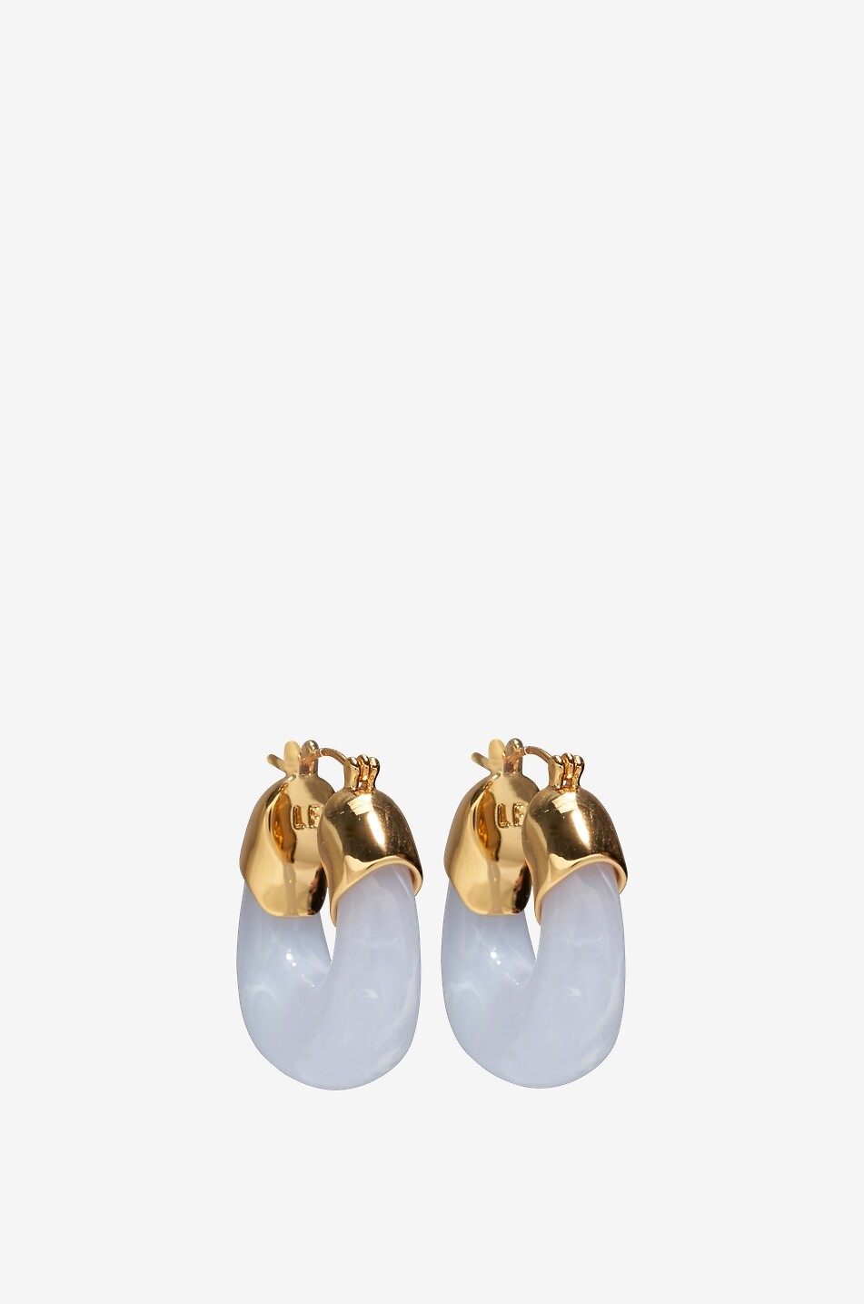 LIZZIE FORTUNATO Créoles en résine Organic Mini Marbled Blue Lace Femme BLEU CLAIR 1